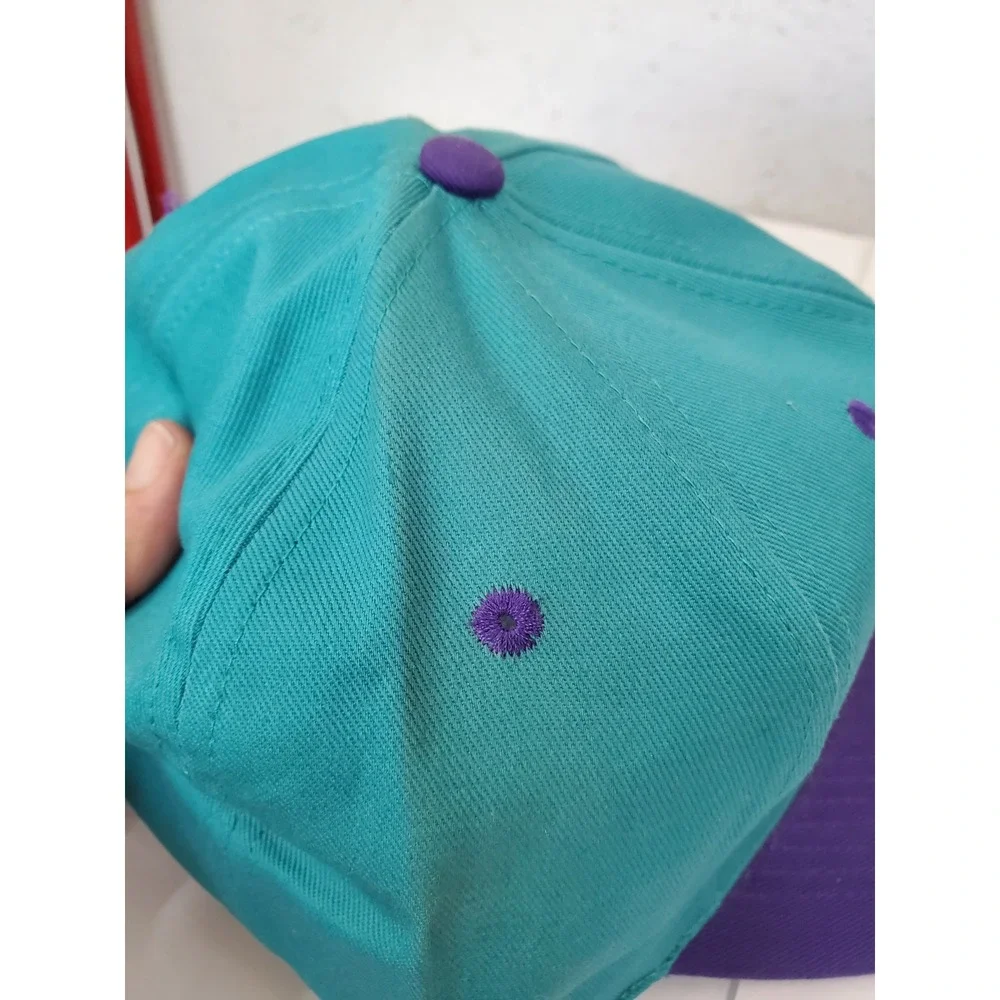 Vintage KC Wesmar Racing Engines Snapback Hat Teal Purple Two Tone Cap Mens OSFA